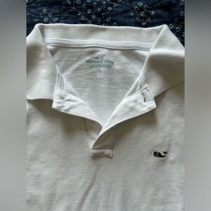 White Vineyard Vines, Boys' Heritage Pique Polo, Size L (16), 100% cotton
